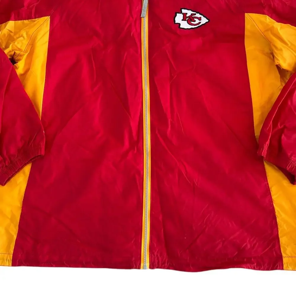 Vintage Reebok Kansas City Chiefs Windbreaker Jacket Full Zip Men's XL Excellent